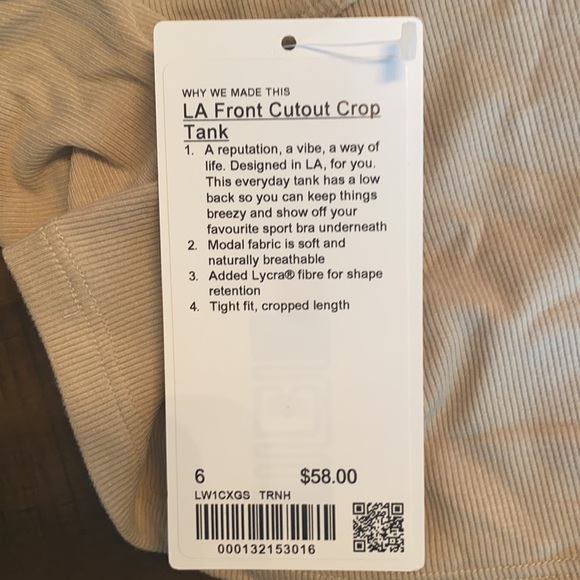 LA front cutout crop tank - Picture 3 of 3